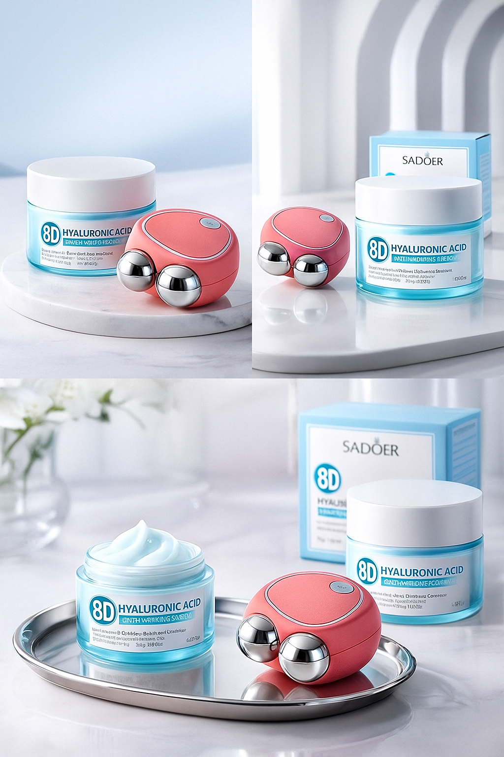 MINI MASAJEADOR FACIAL + CREMA EN GEL