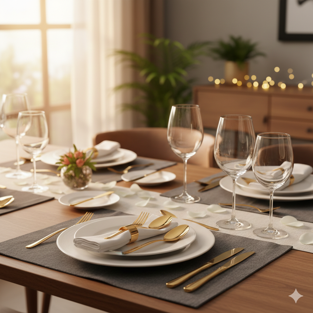 🍴 Juego de Cubiertos Luxury (24 Piezas) con Estuche de Huevo Premium