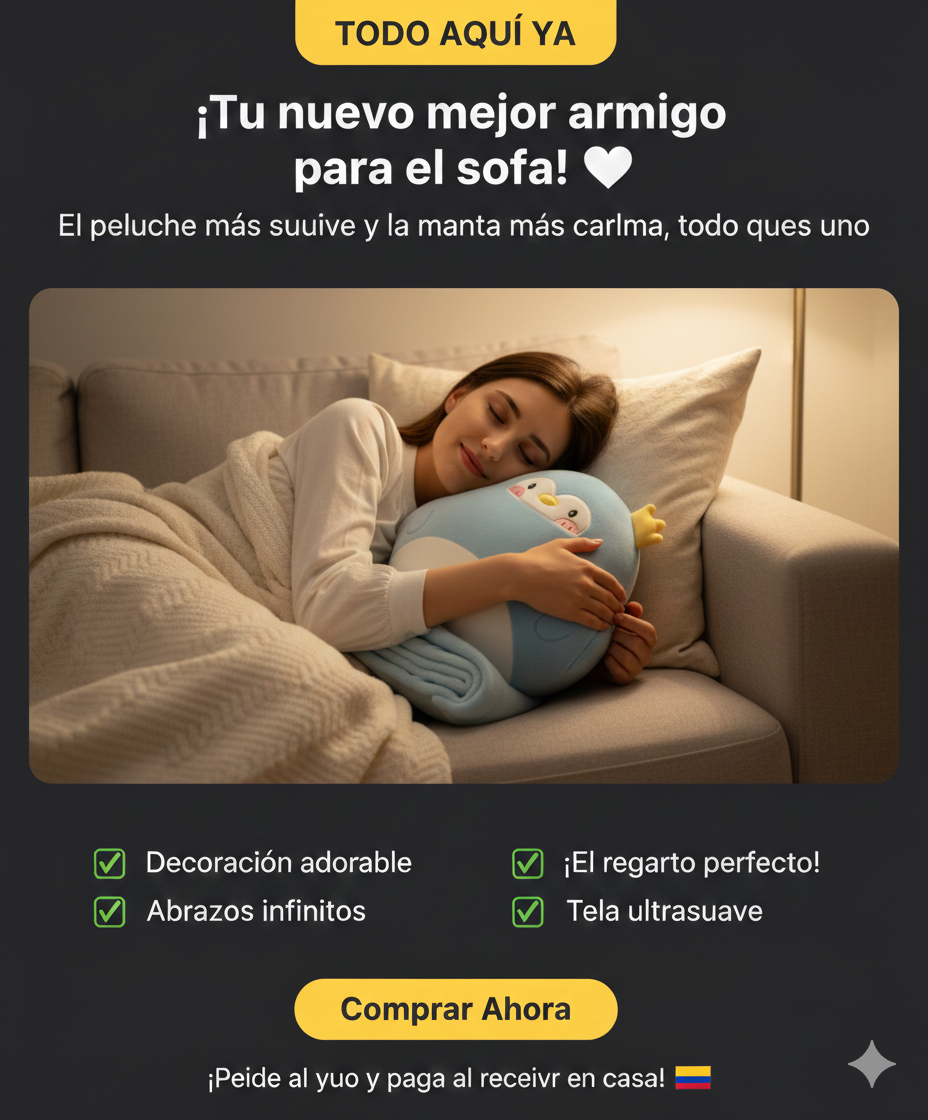 🐾 Cojín Peluche 2 en 1 con Manta Integrada - Suavidad y Ternura Total
